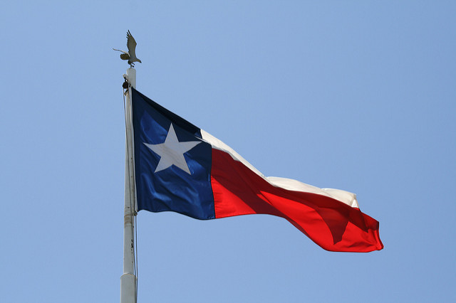 Texas Flag at Veterans' Memorial Park, Port Arthur, Texas