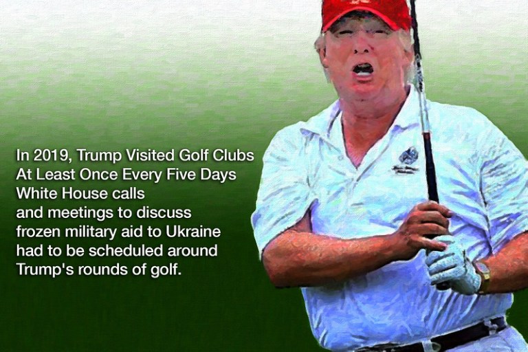 Trump obese golf